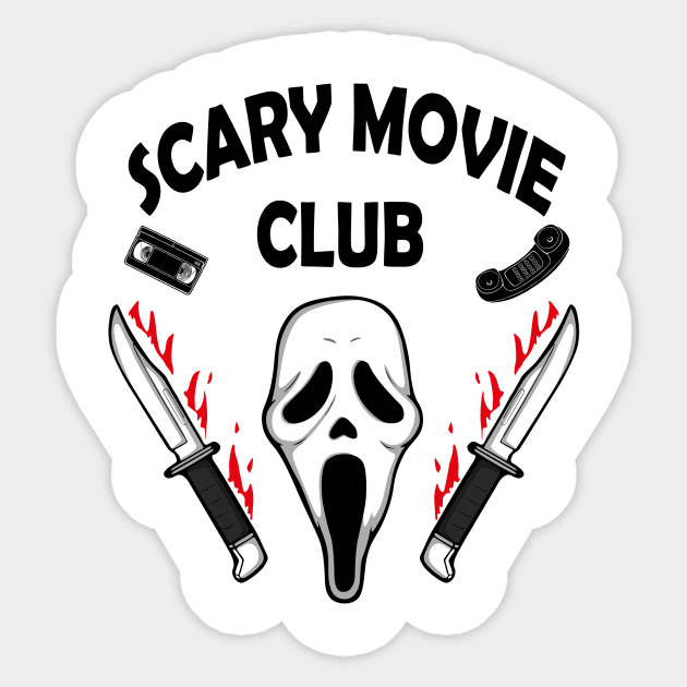 Scary movie club Sticker by Melonseta